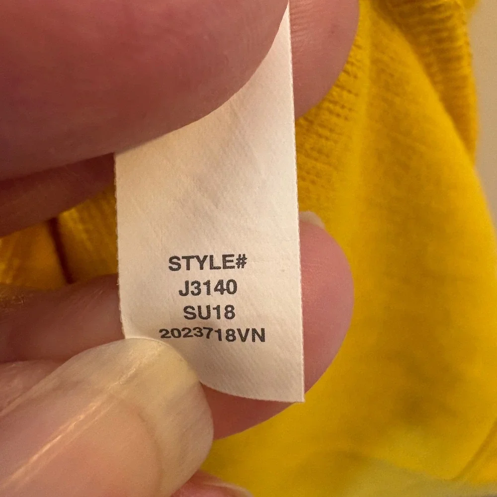 Madewell Crosshatch Side-Tie Mini Dress‎ in Mustard Yellow Size o